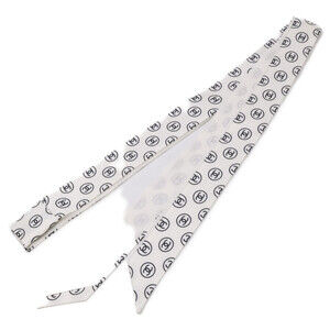 CHANEL 25-26AW AAB535 Coco Mark Silk Hairband Scarf/Muffler White Women's